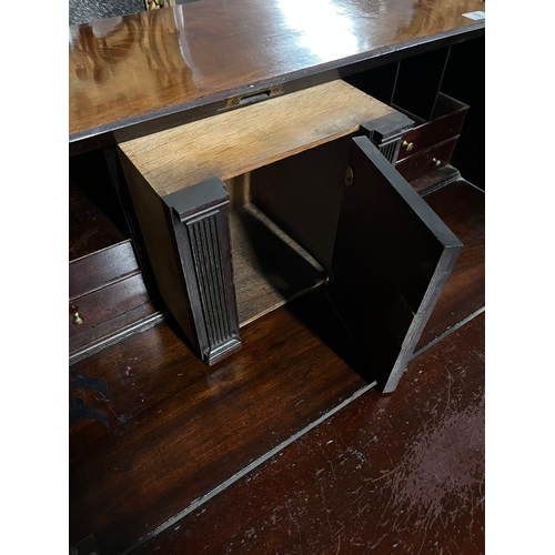 8 - Antique mahogany bureau desk- sloping fold down desk front top