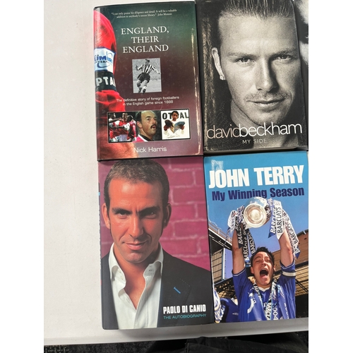 470 - Various football books - David Beckham, John Terry, Paolo Di Canio, Michael Owen