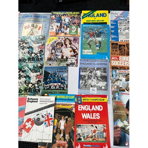 473 - Selection of various vintage and modern football programs 

England