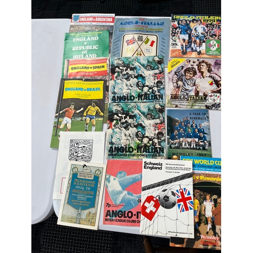 473 - Selection of various vintage and modern football programs 

England