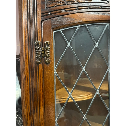 30 - Old Charm corner cabinet with leaded glass