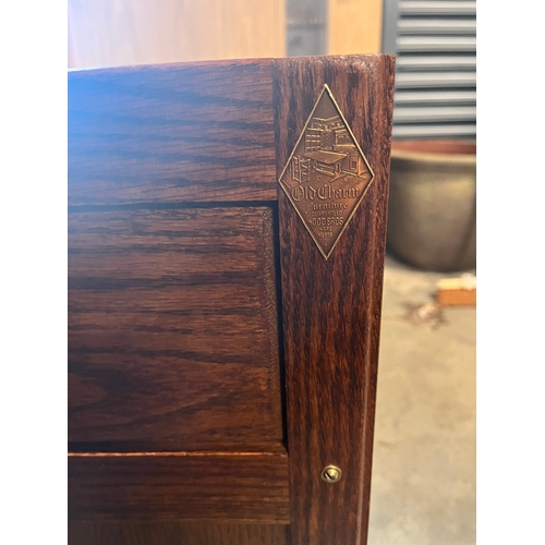 30 - Old Charm corner cabinet with leaded glass