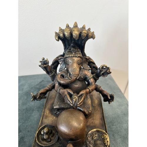 155 - Large Bronze model of Ganesh