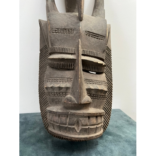 254 - Large African carved tribal mask