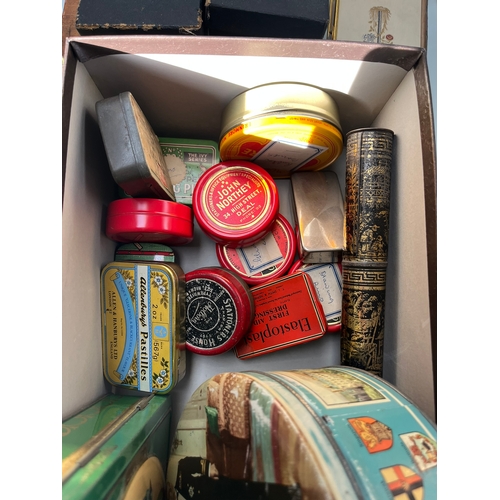 356 - Box of various vintage tins ect