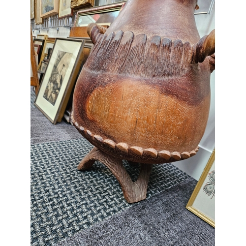 370 - Large carved Cubana Jar