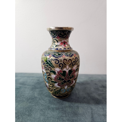 399 - Small oriental cloisonne vase