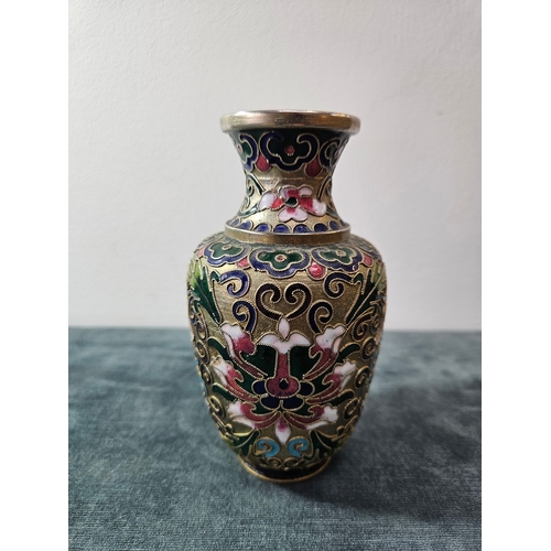 399 - Small oriental cloisonne vase