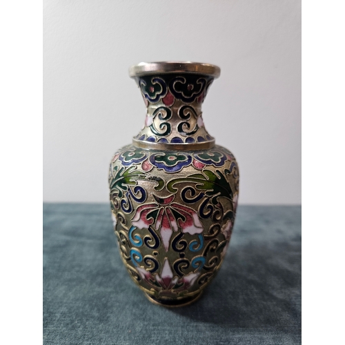 399 - Small oriental cloisonne vase