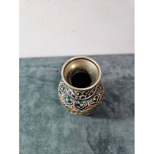 399 - Small oriental cloisonne vase