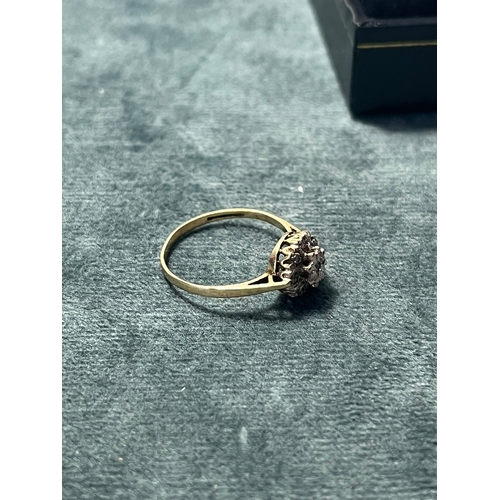 502 - Early - Mid 20th Century 9ct Gold Diamond Halo Cathedral Setting Ring
9ct Gold Ring
Ring Size L - 5.... 