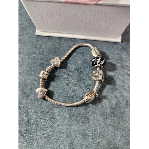 540 - Pandora silver bracelet with 6 charms