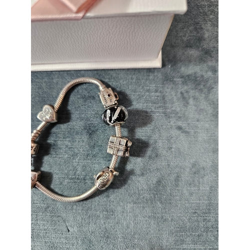 540 - Pandora silver bracelet with 6 charms