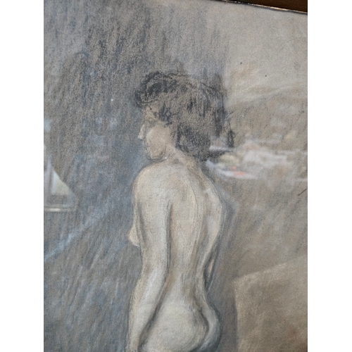 717 - Drawing of a nude lady signed BarBara 

54cm x 30cm