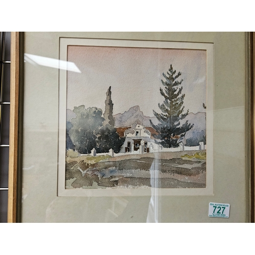 727 - 2 x South African watercolor paintings