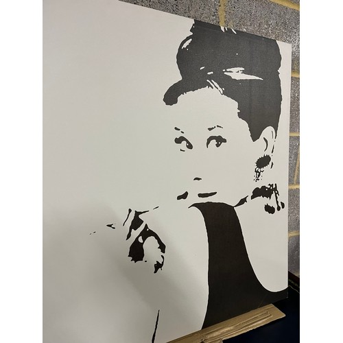 794 - Modern canvas print of Audrey Hepburn