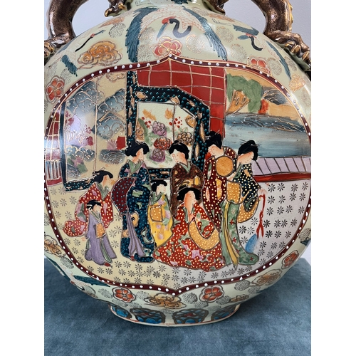 154 - Large oriental style moon vase