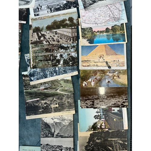 194 - Large lot of approximately 100 antique postcards - Ypres, train stations, Fire Engines, African.