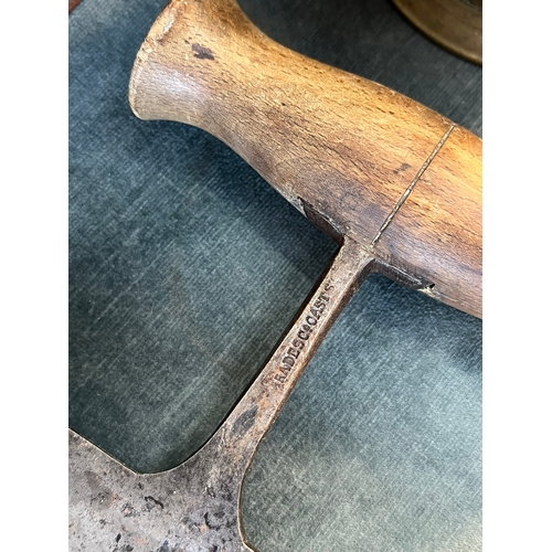 200 - Vintage kitchenalia - Wooden tray, pestle and mortar and food chopper