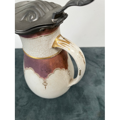 309 - Antique jug with lid - James Dixon