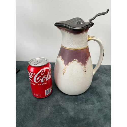 309 - Antique jug with lid - James Dixon