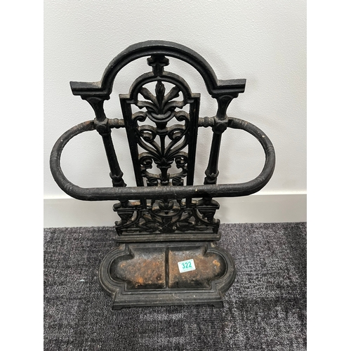 322 - Cast iron umbrella/ stick stand