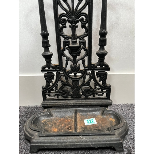 322 - Cast iron umbrella/ stick stand