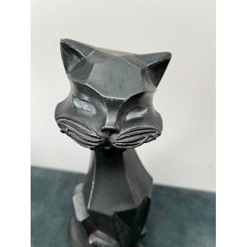 331 - 1961 Vintage Cubist Black Cat Mid Century Universal Statuary Corp