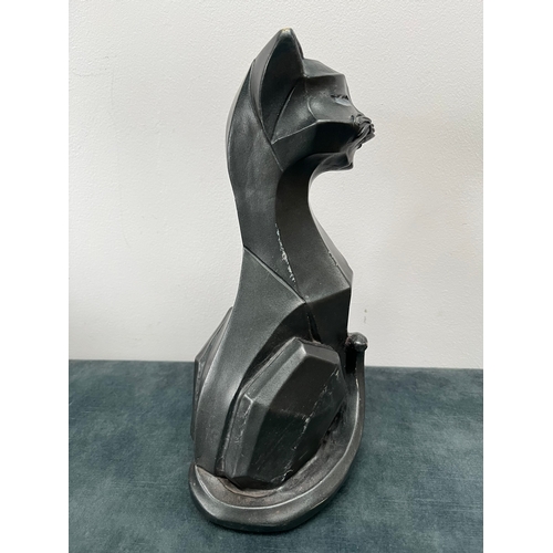 331 - 1961 Vintage Cubist Black Cat Mid Century Universal Statuary Corp