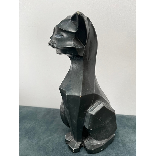 331 - 1961 Vintage Cubist Black Cat Mid Century Universal Statuary Corp