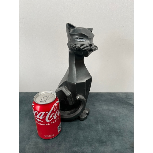 331 - 1961 Vintage Cubist Black Cat Mid Century Universal Statuary Corp