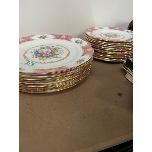 374 - Royal Albert Lady Carlyle dinner/ side plates