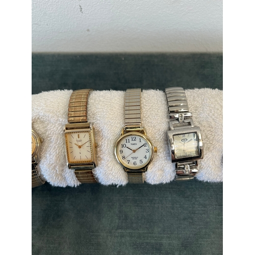 534 - 9 x Ladies watches for spares and one men's watch