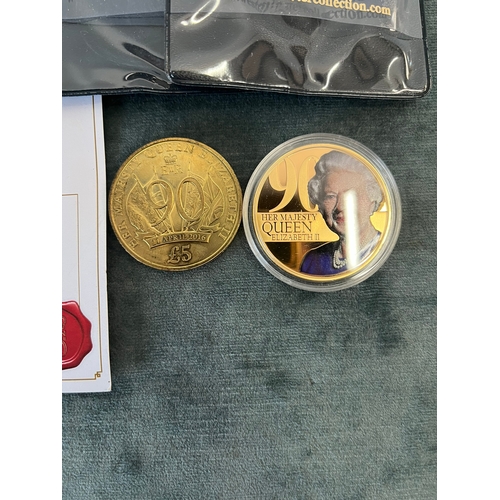 537 - 2 x Queen Elizabeth II commemorative coins