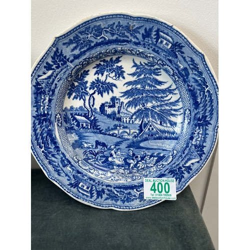 400 - 2 x 19th Century Pearlware plates