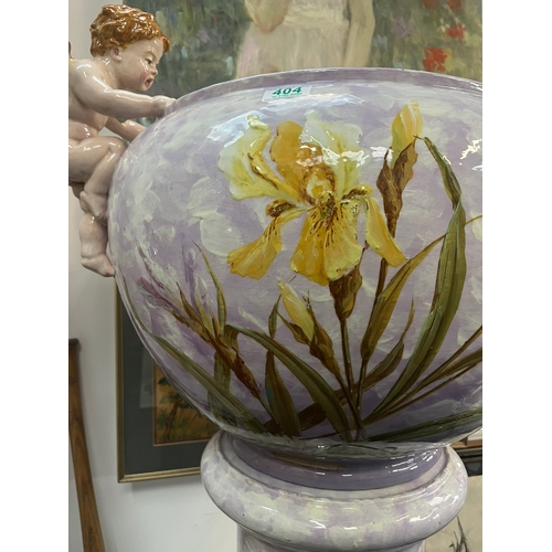 404 - Large Jerome Massier - Vallauris - Art Nouveau majolica jardiniere on stand, circa 1900 

132cm high