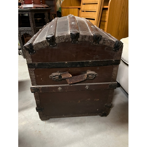 15 - Antique domed top trunk