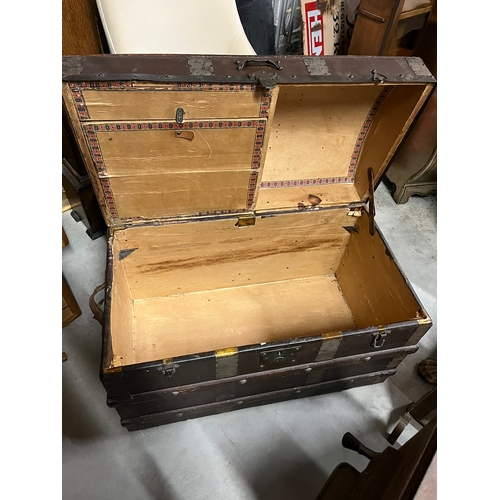 15 - Antique domed top trunk