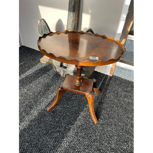 19 - Small side table with pie crust top