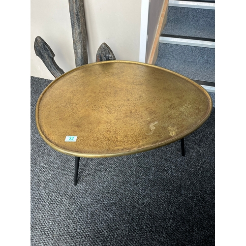 33 - Heavy brass Maisons Du Monde France coffee table