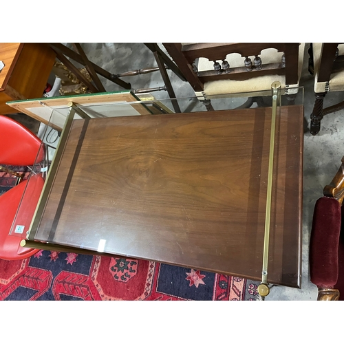 41 - West Elm brass and glass desk