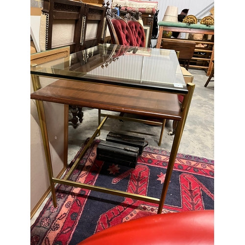 41 - West Elm brass and glass desk