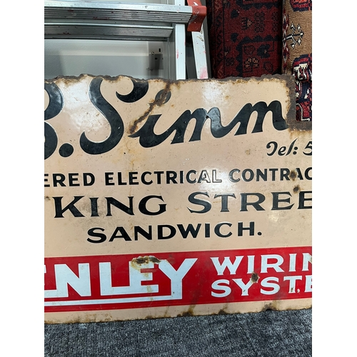 704 - Enamel advertising sign - Sandwich