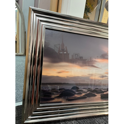 715 - Large modern sunset beach picture