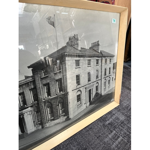 744 - Large oversized print of a building