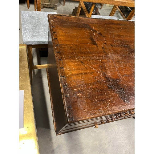 46 - Large antique chest of collectors drawers with a side cupboard