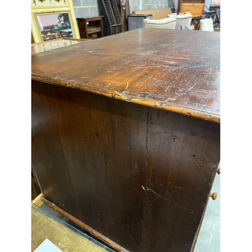 46 - Large antique chest of collectors drawers with a side cupboard