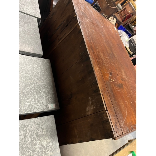 46 - Large antique chest of collectors drawers with a side cupboard