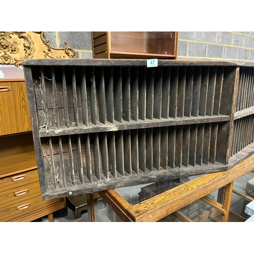 47 - Large pigeon hole letter spacer cabinet