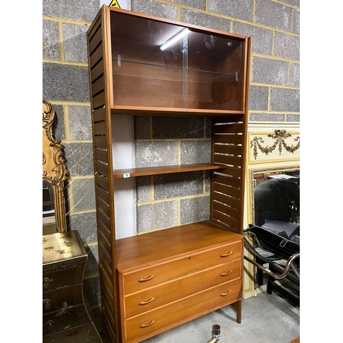 48 - Mid century vintage Ladderax wall shelving unit